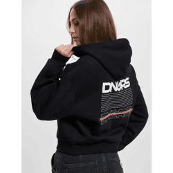 bequemer Dangerous DNGRS Damen Hoodie Kapuze Oversize 300 g/m² Schwarz