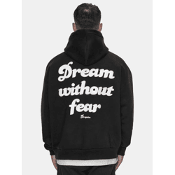Comfortable Dropsize Men's Hoodie with Cotton, Black