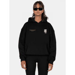 bequemer MJ GONZALES Damen Hoodie Oversize 460 g/m² mit Baumwolle Schwarz