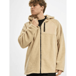 bequemer Urban Classics Herren Hoodie Reißverschluss Rippbündchen 260 g/m² Beige