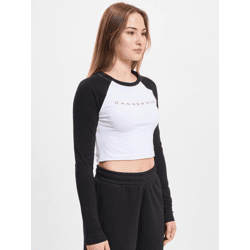 bequemes Dangerous DNGRS Damen Sweatshirt mit Baumwolle Weiß/Schwarz