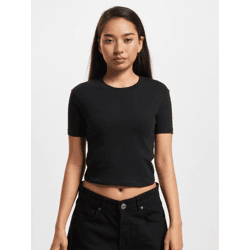 bequemes DEF Damen T-Shirt mit Baumwolle Schwarz