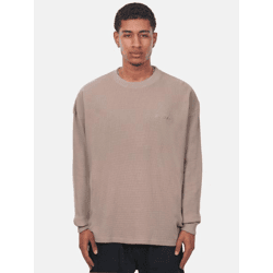 bequemes Dropsize Herren Sweatshirt Rippbündchen Oversize mit Baumwolle Beige