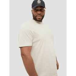 bequemes Jack & Jones Herren T-Shirt mit Baumwolle Creme-Weiß