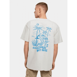bequemes Just Rhyse Herren T-Shirt Oversize 240 g/m² mit Baumwolle Grau