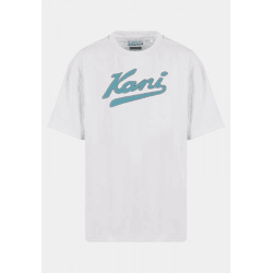 bequemes Karl Kani Unisex T-Shirt mit Baumwolle Weiß