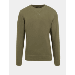 bequemes Mister Tee Herren Sweatshirt Rippbündchen 240 g/m² mit Baumwolle Khaki