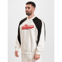 bequemes Rocawear Herren Sweatshirt Rippbündchen mit Baumwolle Weiß/Schwarz