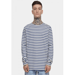bequemes Urban Classics Herren Sweatshirt 180 g/m² mit Baumwolle Blau/Weiß