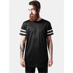 bequemes Urban Classics Herren T-Shirt gesteppt Mesh 130 g/m² Schwarz/Weiß