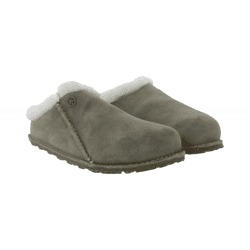 BIRKENSTOCK Zermatt Unisex Hausschuhe Echtleder mit Fellfutter Made in Germany normale Breite 1023099 Grau