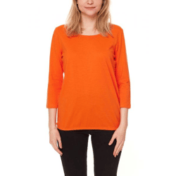BOYSEN´S Damen Basic-Shirt 3/4 Arm mit Gummizug 87580407 Orange