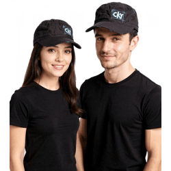 Camp Kill Yourself Unisex Baumwoll-Cap im millitärischen Schnitt mit leicht gebogenen Schnitt FC101711CKY Schwarz