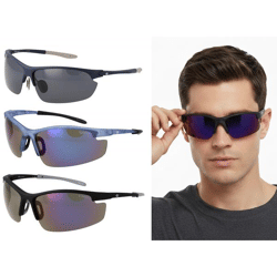 Champion Sport Sonnenbrille Herren Sport-Brille polarisiert Urlaubs-Brille Filterkategorie 3 in Dunkelblau/Schwarz, Schwarz/Lila oder Blaug