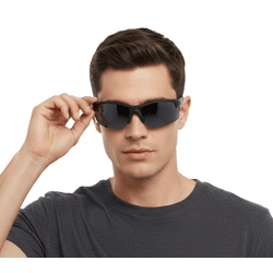 Champion Sport Sonnenbrille Herren Sport-Brille polarisierte Urlaubs-Brille Filterkategorie 3 CU512801 Schwarz/Grau