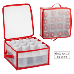 Christmas baubles storage box, foldable, 32 pieces