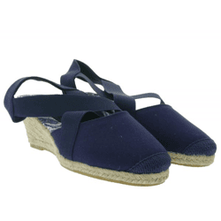 Citywalk Sandalette stylische Damen Sandalen mit blauen Gummibändern 89353835 Dunkelblau