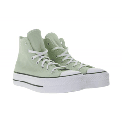 Converse Chuck Taylor All Star Lift Platform Damen Schuhe High Top Chucks mit SmartFOAM-Einlegesohle Retro-Sneaker A03541C Grün