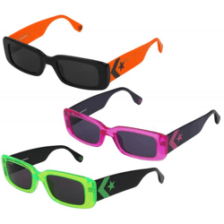 Converse Damen & Herren Sonnenbrille mit UV400-Schutz mit Lichtdurchlässigkeit S2 Urlaubs-Brille Sommer-Brille SCO228 Schwarz/Grün, Schwa