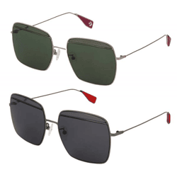 Converse Damen & Herren Sonnenbrille mit UV400-Schutz mit Lichtdurchlässigkeit 3 Urlaubs-Brille SCO148 Grau/Rot oder Gold/Grün