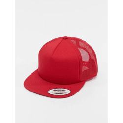 coole Checked Flanell Unisex Cap Mesh 330 g/m² Rot