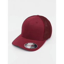 coole Flexfit Unisex Cap Mesh 210 g/m² mit Baumwolle Rot