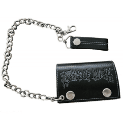 Cradle of Filth Vinyl Stilvolle walisische Metalband Band-Brieftasche mit Logo-Schriftzug Portemonnaie Schwarz