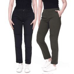 DAINESE Chinos Lady Tex Damen Motorrad-Hose mit Pro-Shape 2.0-Protektoren Motorrad-Chino Motorsport-Hose 202755145 Schwarz oder Olive