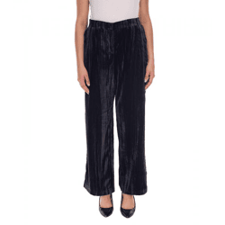 Damen Samt-Hose nachhaltige Stoff-Hose knöchellange Freizeit-Hose 931114 Schwarz