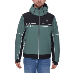 DARE 2b SPEED OUT II Herren Snowboard-Jacke wasserdichte Ski-Jacke nachhaltige Wintersport-Jacke DMP520_P7T Schwarz/Grün