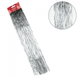 Deco Heitmann Lametta Folie silber 300 Streifen 50 cm