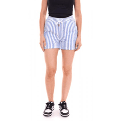 DELMAO Damen Shorts im Streifen-Look kurze Hose mit seitlichen Eingriffstaschen 85613745 Blau/Weiß