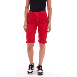 DELMAO Women's Summer Pants, Denim Shorts, Cotton Pants 97270327 Red