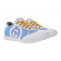 DUCA DEL COSMA Klm Open Unisex Golf-Schuhe mit Bootie-System Echtleder-Schuhe Sport-Schuhe 120981-20 Weiß/Blau