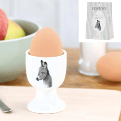 Egg cup on a card, donkey, approx. 7 cm H