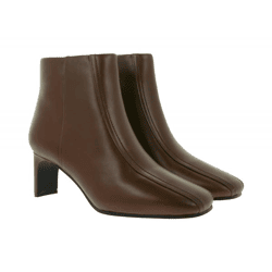 Elegante Clarks Damen Seren 55 Top British Tan Echt-Leder Absatz-Stiefelette – Klassischer Ankle-Boot 26166940 Cognac-Braun