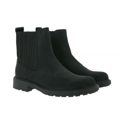 Elegante Clarks Orinoco2 Mid Echt-Leder Damen Chelsea-Boot Stiefelette 26161664 Schwarz