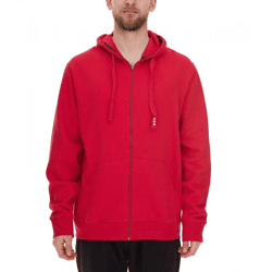 Elevate Arora Herren Sweat-Jacke mit Kapuze schlichte Baumwoll-Jacke Pullover 3821125 Rot