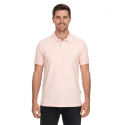 ELEVATE Calgary Herren Polo-Shirt Baumwolle Polo-Hemd Pique-Strick 200 g/m² 3808091 Rosa-Blush 