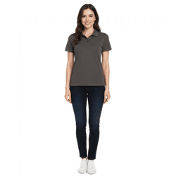 ELEVATE Helios Damen Polo-Shirt Baumwolle Polo-Hemd Pique-Strick 180 g/m² 3810789 Dunkelgrau