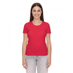 ELEVATE Heros Damen T-Shirt auch in 4XL schlichtes Baumwoll-Shirt 150 g/m2 Basic-Shirt Unterzieh-Shirt 3802925 Rot