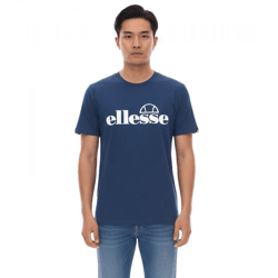 ellesse Fuenti T-Shirt Herren Baumwoll-Shirt mit Logo-Print Sport-Shirt SHP16469 Blau