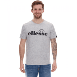 ellesse Fuenti T-Shirt Herren Baumwoll-Shirt mit Logo-Print Sport-Shirt SHP16469 Grau