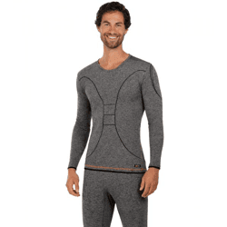 Enganliegendes TOPTEX PRO Herren Funktions-Shirt mit HydroTherm Langarm-Shirt Sport Shirt mit OEKO-TEX Standard 100 Arbeits-Shirt Grau meli