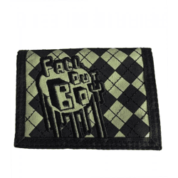 Fall Out Boy Stilvolle Band-Brieftasche mit auffälligen Motiv Gothic-Style Portemonnaie FW108967FOB Schwarz/Grün
