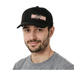 FALL OUT BOY Unisex Cap Baumwoll-Cap im millitärischen Schnitt mit leicht gebogenen Schnitt Schwarz/Rosa