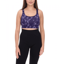 FAYN SPORTS Damen Sport-BH marmoriertes Sport-Oberteil mit Baumwollanteil Sport-Bekleidung Trainings-BH Yoga-BH 34171929 Lila/Grau