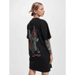 feminines Dangerous DNGRS Damen Kleid Kapuze Oversize mit Baumwolle Schwarz