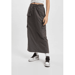 feminines Only Damen Kleid Taschen mit Baumwolle Grau
