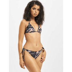feminines Urban Classics Damen Bikini-Set bestehend aus Oberteill und Höschen Bademode 190 g/m² Schwarz/Bunt